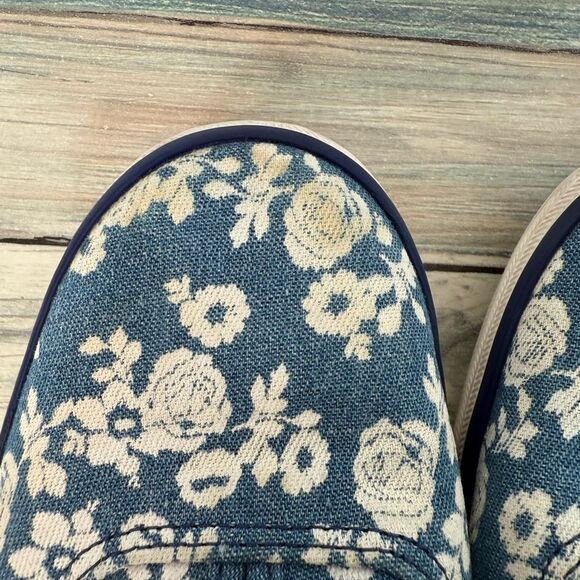Keds Comfy Lace Up Walking Sneakers Blue Floral Print- Sz 6.5 - Picture 13 of 15